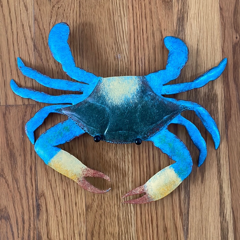 NWT Metal Crab Decor
